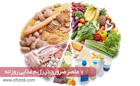 7 عنصر ضروری در رژیم غذایی روزانه