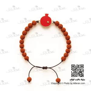 دستبند رودراکشا با نماد انار نگین دار