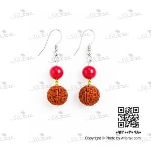 گوشواره رودراکشا و مرجان