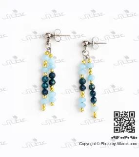 گوشواره یشم آبی و سبز