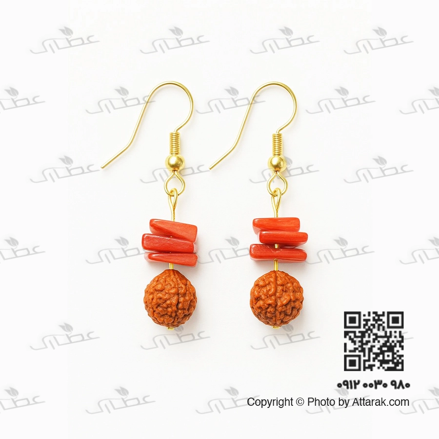 گوشواره مرجان و رودراکشا