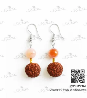 گوشواره عقیق و رودراکشا