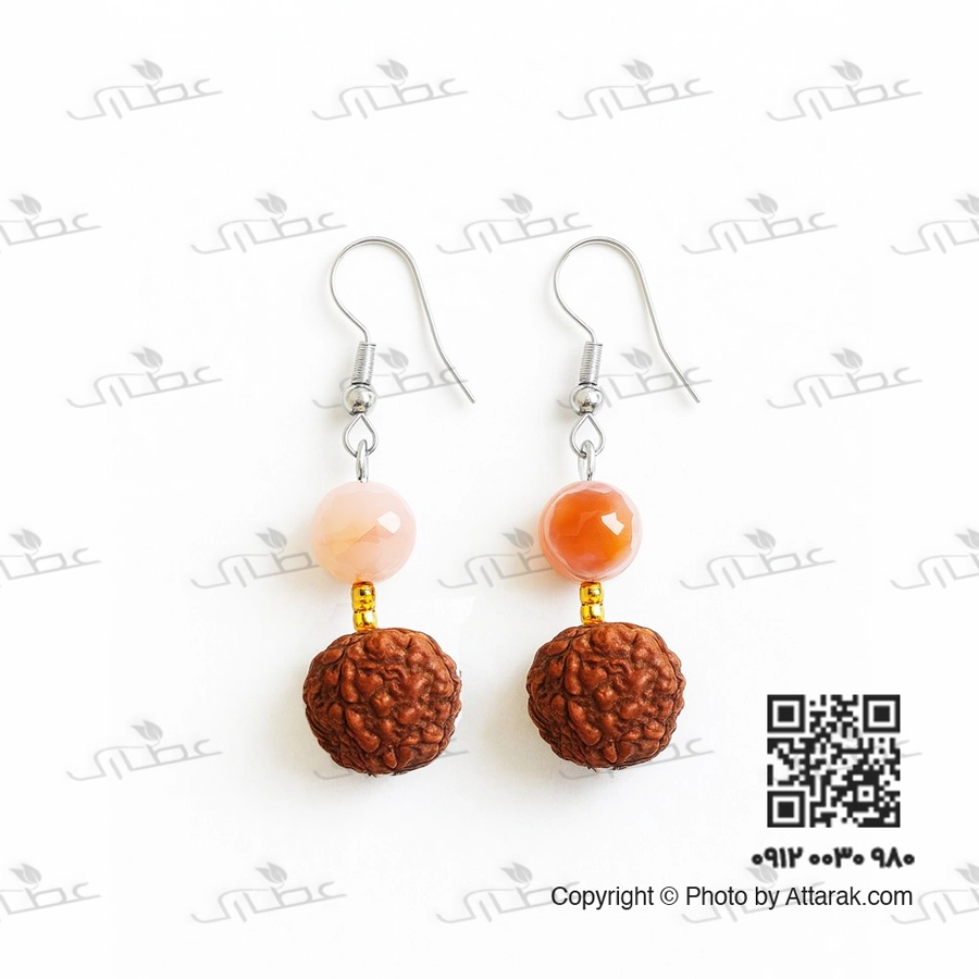 گوشواره عقیق و رودراکشا