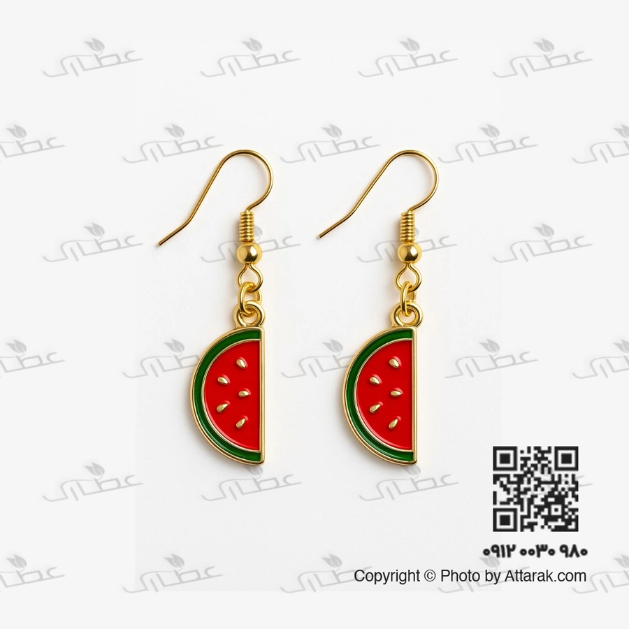 گوشواره زنانه طرح هندوانه